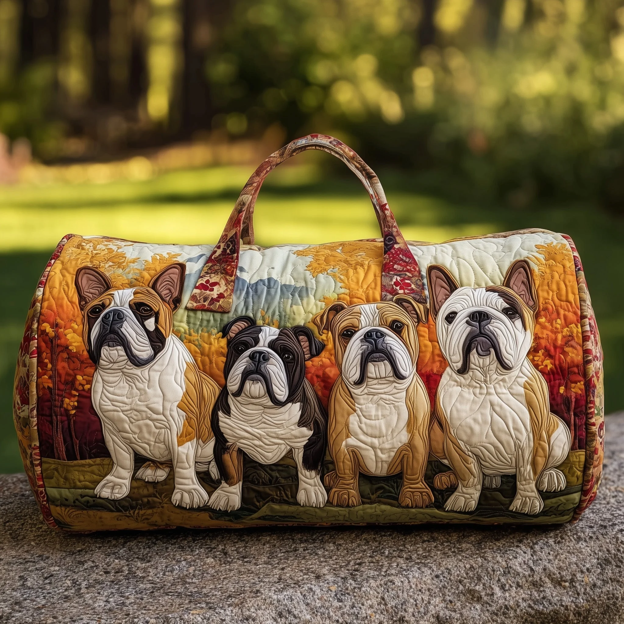 French Bulldog Quilted Duffle Bag GFTOMA3554