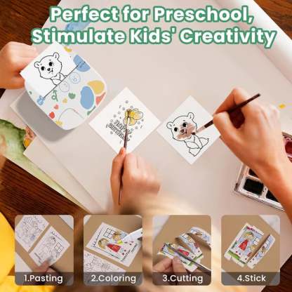 Top Christmas Gift 2025 🎅 XenGro Mini Portable Sticker Printer, Mini Thermal Printer with 3 Rolls Paper, Bluetooth Inkless Printpods, Pocket Label Maker Suitable for Creative Kids