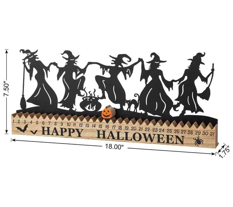 💪Hot Sale! 🔥50% OFF - ✨🎃18"L Halloween Dancing Witch Countdown Table Sign