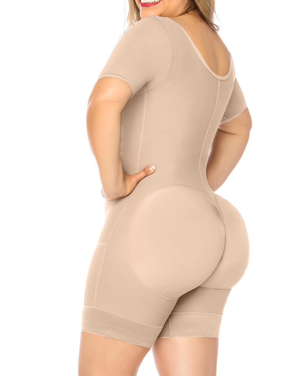 Open Bust Shapewear Hip Lift Faja Compression Postpartum Bodysuit