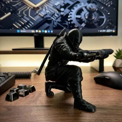 Ninja Warrior Pen Holder With Sword and Weapon Accessories