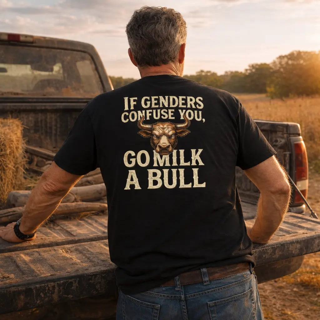 “If Genders Confuse You, Go Milk a Bull” — T-Shirt
