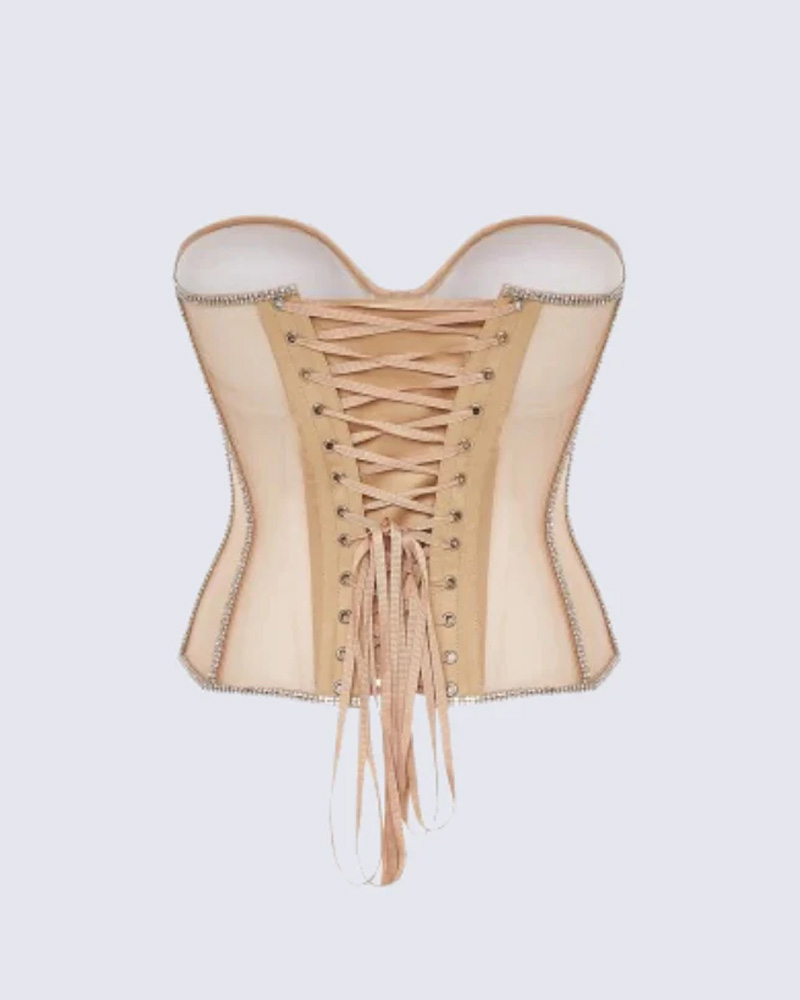 Rhinestone Mesh Sexy Restraint Belt