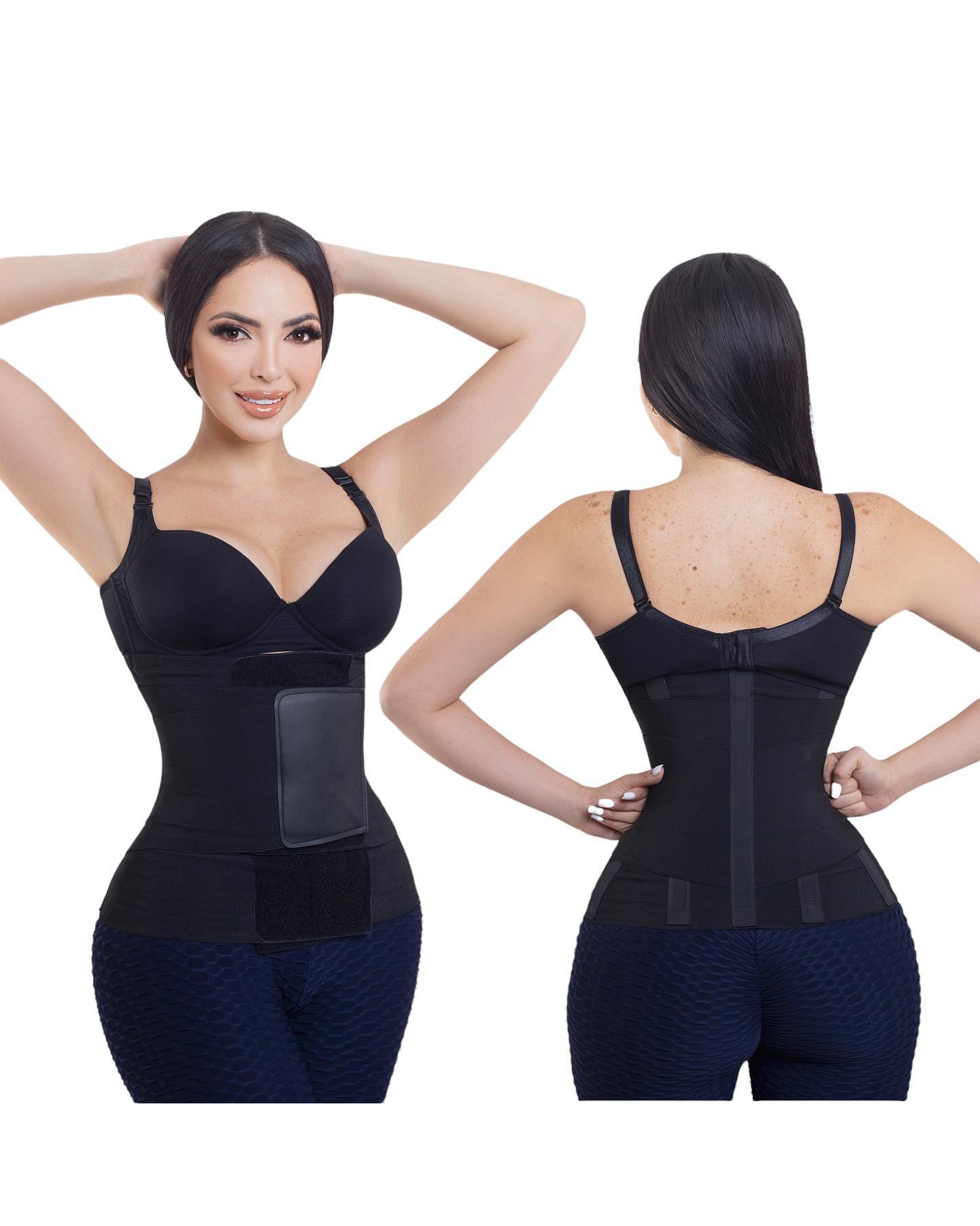 Latex Waist Trainers Vest for Women Plus Size Waist Cincher Corset Fajas Triple Belts