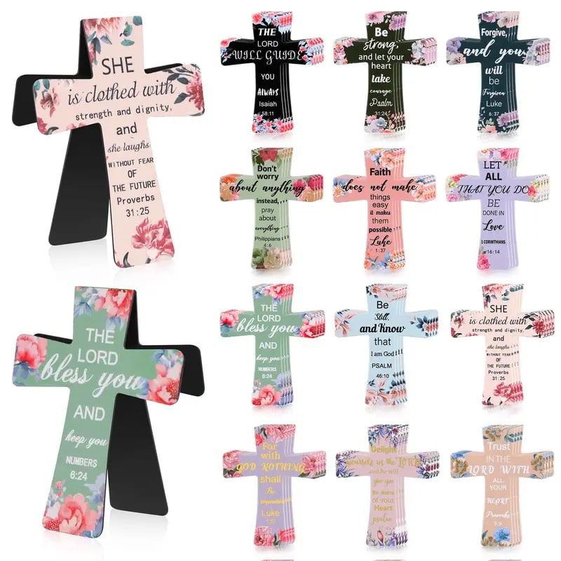 🔥LAST DAY 45 OFF%📖12 Pcs Magnetic Cross Bookmarks Gifts for Bible Study, Readers, Teachers, Students🌸✝️