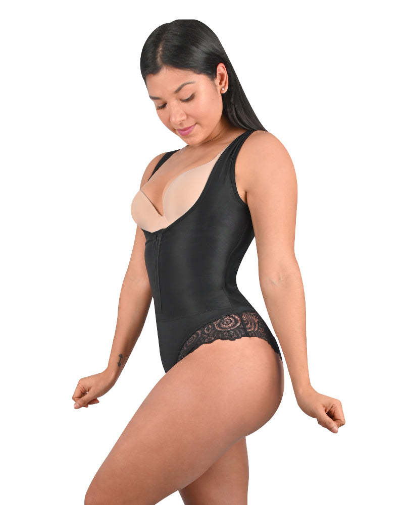 Women's Waist Trainer Bodysuit Tummy Control Breathable Corset Bodysuit