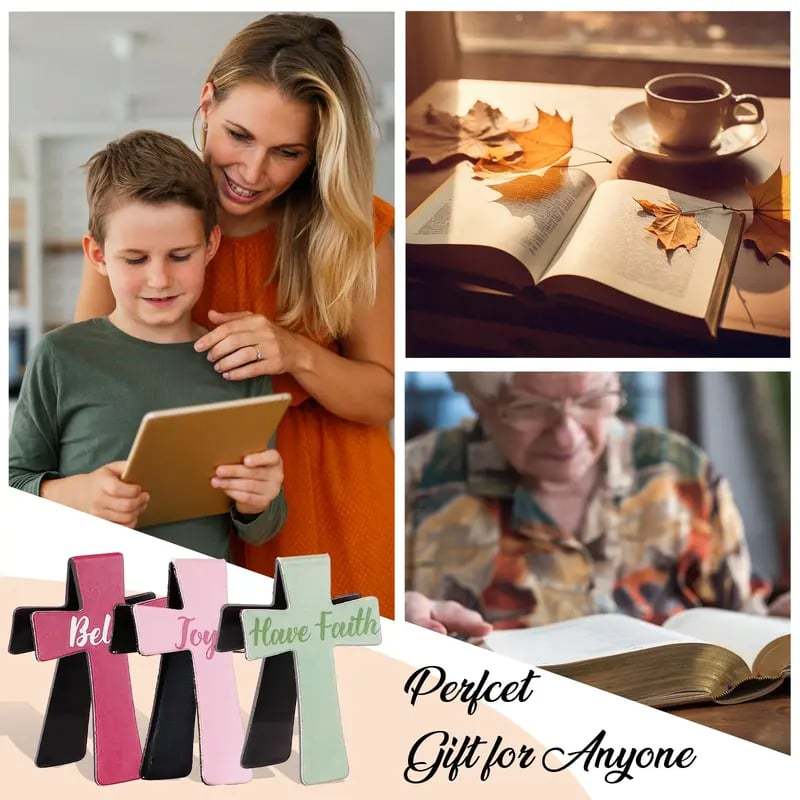 🔥LAST DAY 45 OFF%📖12 Pcs Magnetic Cross Bookmarks Gifts for Bible Study, Readers, Teachers, Students🌸✝️