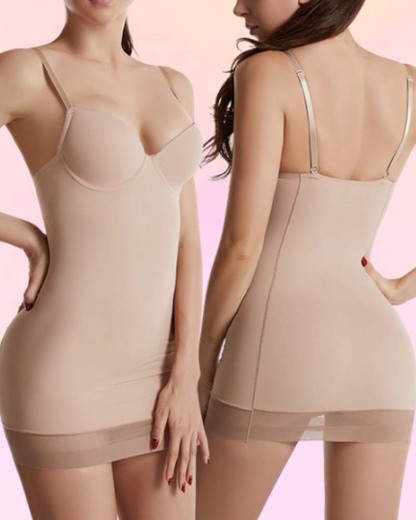 Lingerie Free Bra One-Piece Shapewear Dress