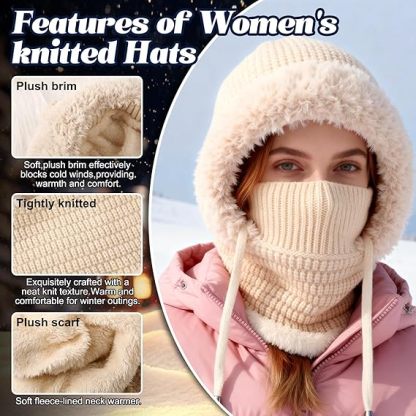 Winter Win! Stay Cozy and Stylish❄️✨3 in 1 Beanie Hat For Women
