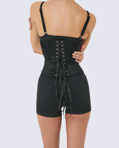 Sexy Mesh Lace-Up Corset