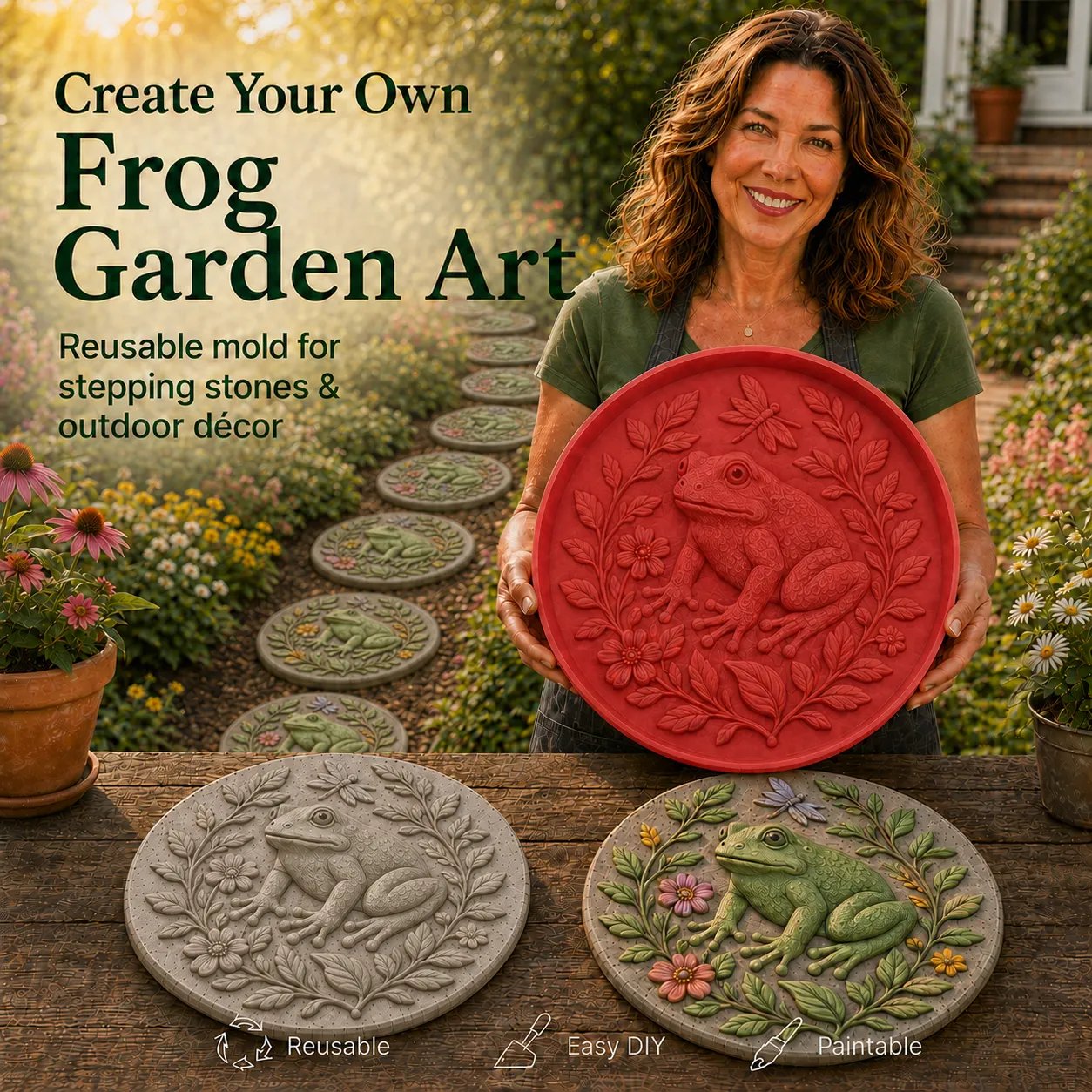 💥 LAST DAY 49% OFF - 🐦 Garden Art Stepping Stone Mold