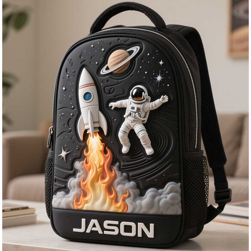 Personalized Kids Astronaut Rocket Space Backpack