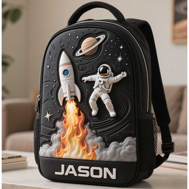 Personalized Kids Astronaut Rocket Space Backpack