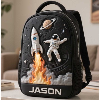 Personalized Kids Astronaut Rocket Space Backpack
