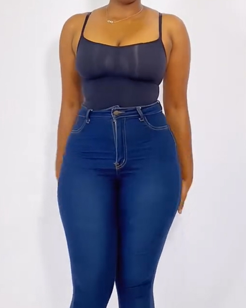 Back Drawstring Seamless Bodysuit