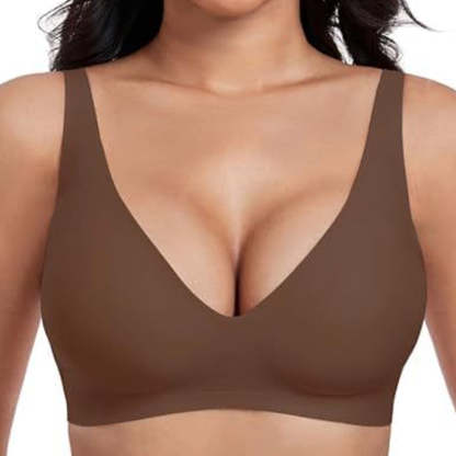 Seamless Deep V Push-Up Wireless Bra