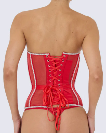 Rhinestone Mesh Sexy Restraint Belt