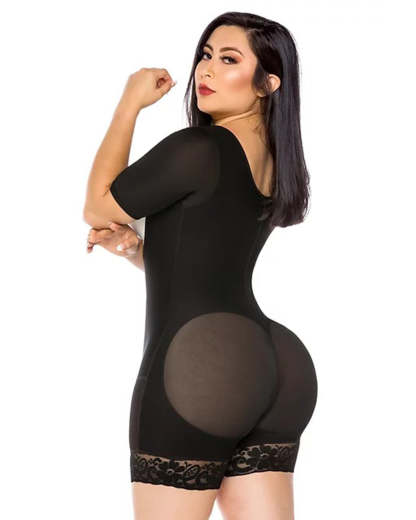 Open Bust Shapewear Hip Lift Faja Compression Postpartum Bodysuit
