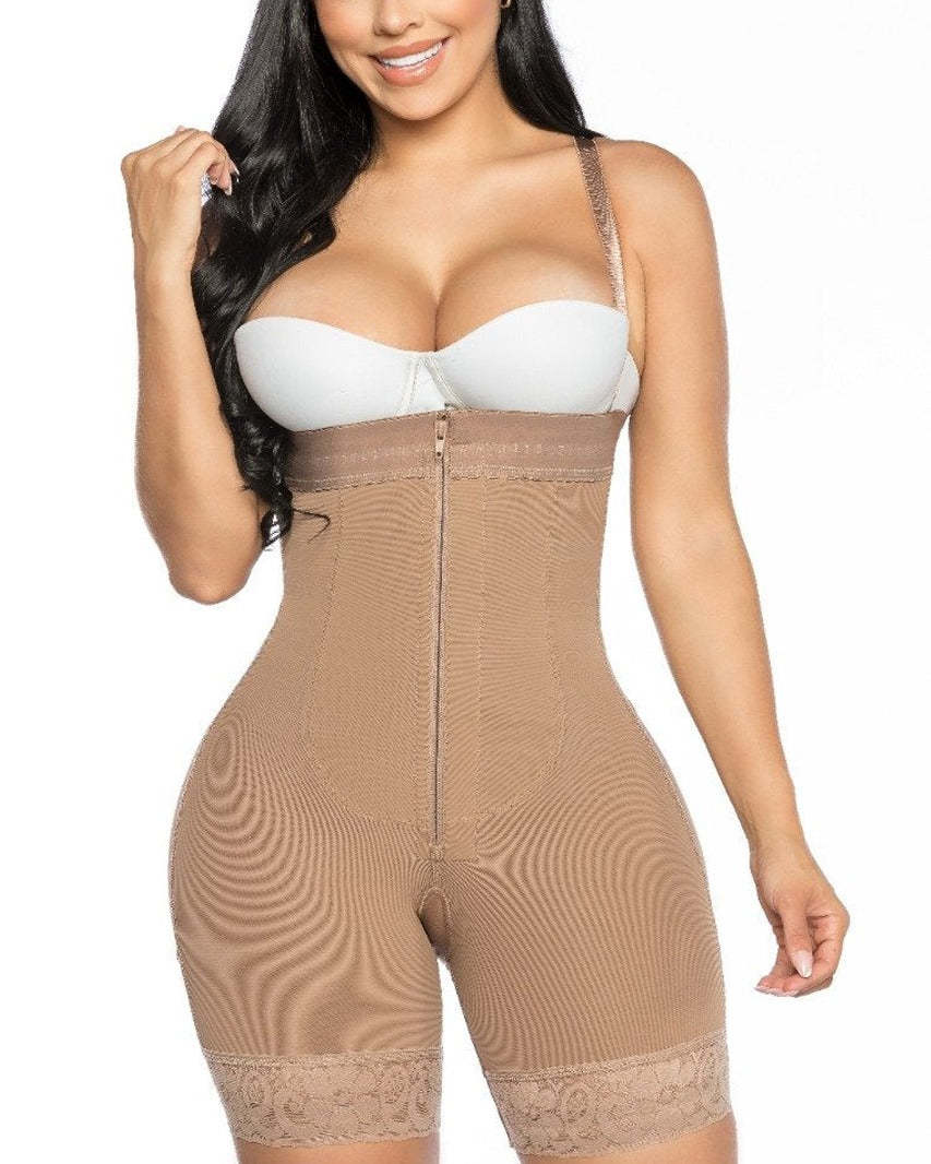 Open Bust Tummy Control Shapewear For Women Postpartum Body Shaper Post Liposuction