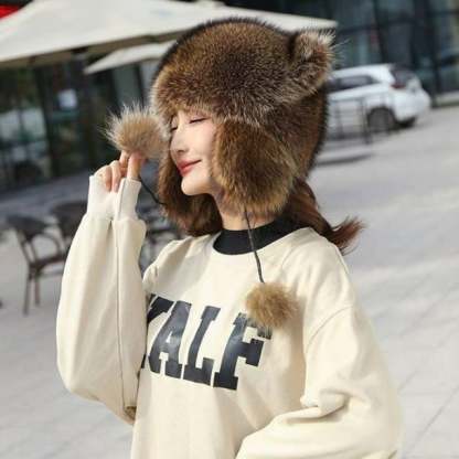 ❄️Winter Cute Raccoon Plush Hats