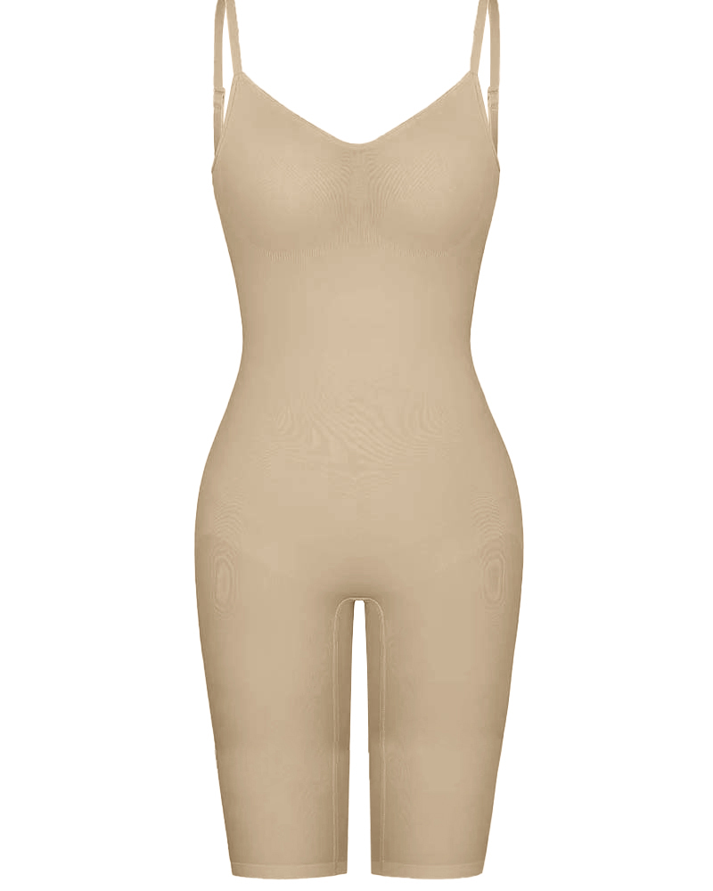 Seamless Backless Mid-Length Full Body Shaper