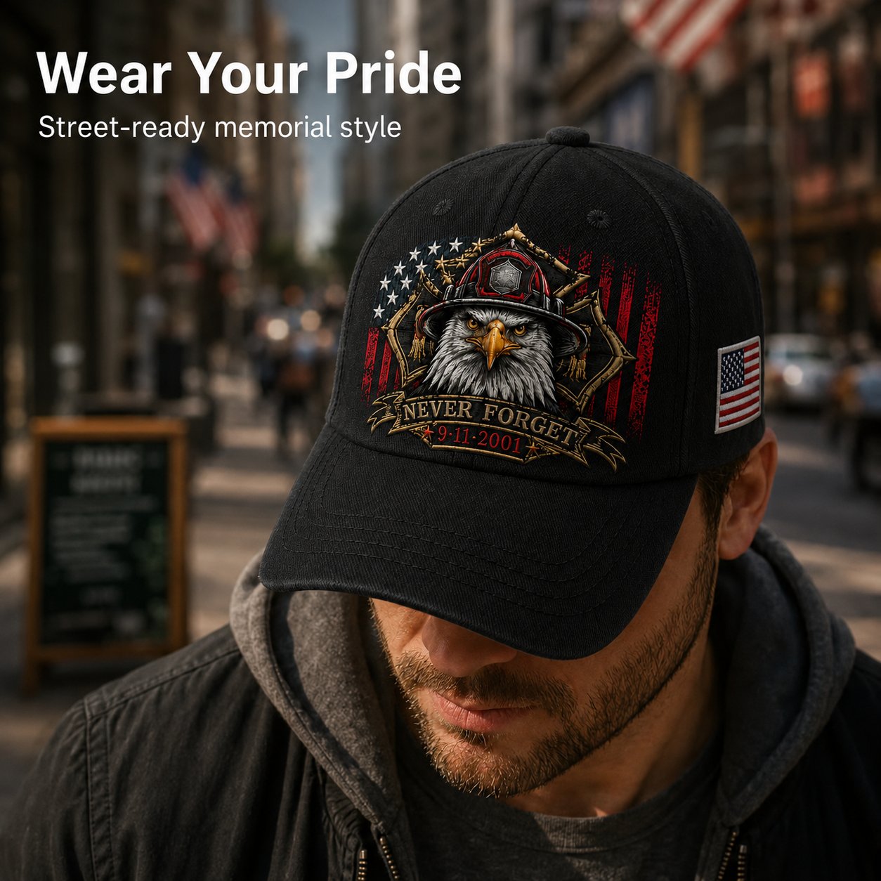 🧢Never Forget Memorial Cap 🎁 Buy the Cap Get the Matching Tribute Coin FREE