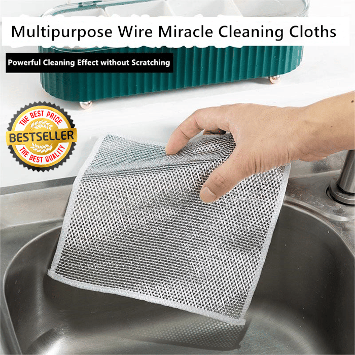 🔥Last Day Clearance Sale - 50% OFF -Multipurpose Wire Miracle Cleaning Cloths (BUY 2 FREE SHIPPING)