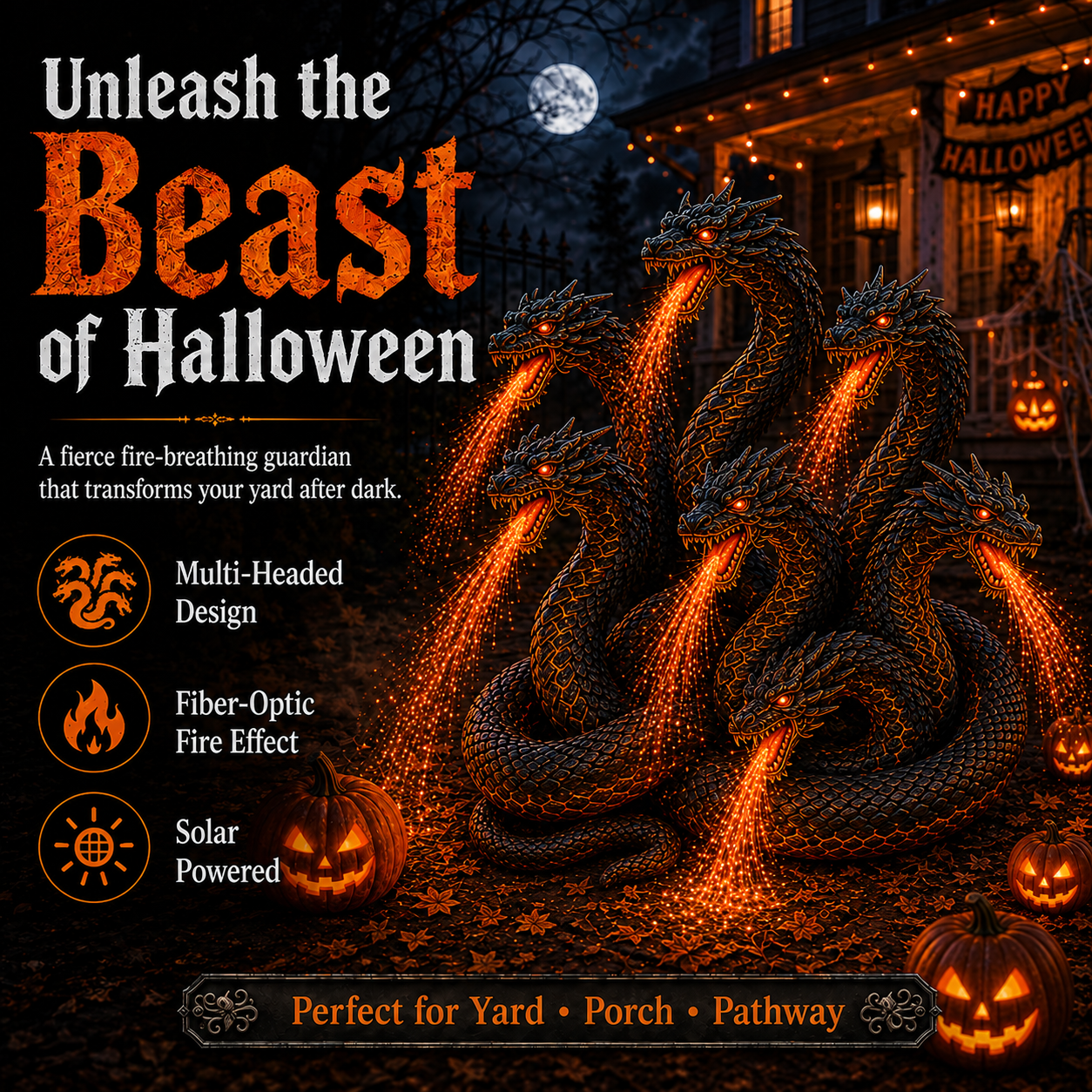 Orochi Halloween beast outdoor yard decoration