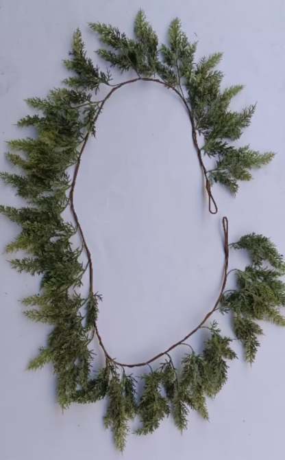 ⛄2025 Christmas Artificial Cypress Leaf Vine Wreath🎄（1.8m）