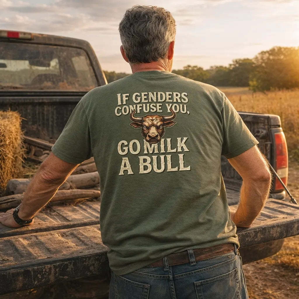 “If Genders Confuse You, Go Milk a Bull” — T-Shirt