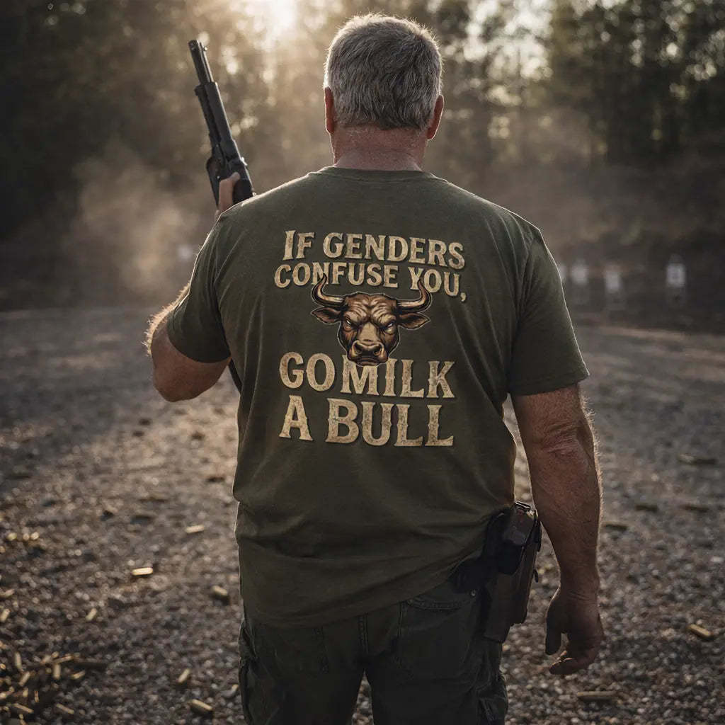 “If Genders Confuse You, Go Milk a Bull” — T-Shirt