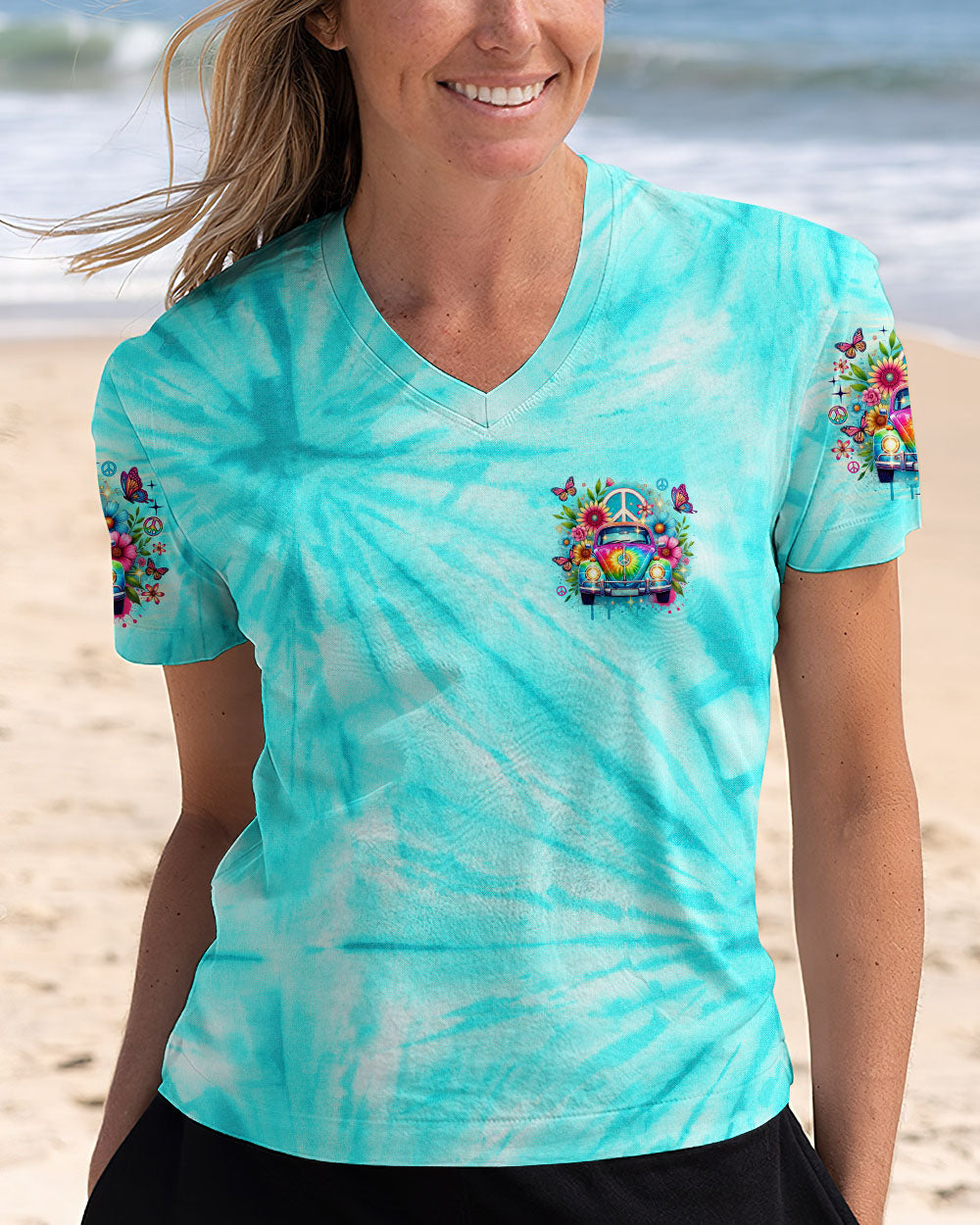 RUNNING AGAINST THE WIND CAR TIE DYE  ALL OVER PRINT - TLNO2203252