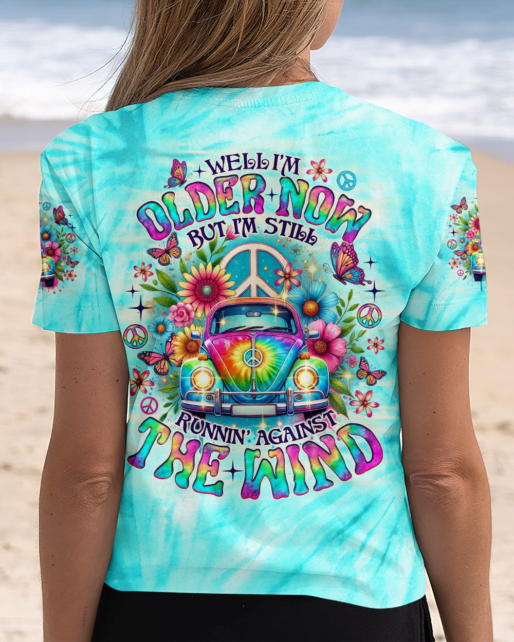 RUNNING AGAINST THE WIND CAR TIE DYE  ALL OVER PRINT - TLNO2203252