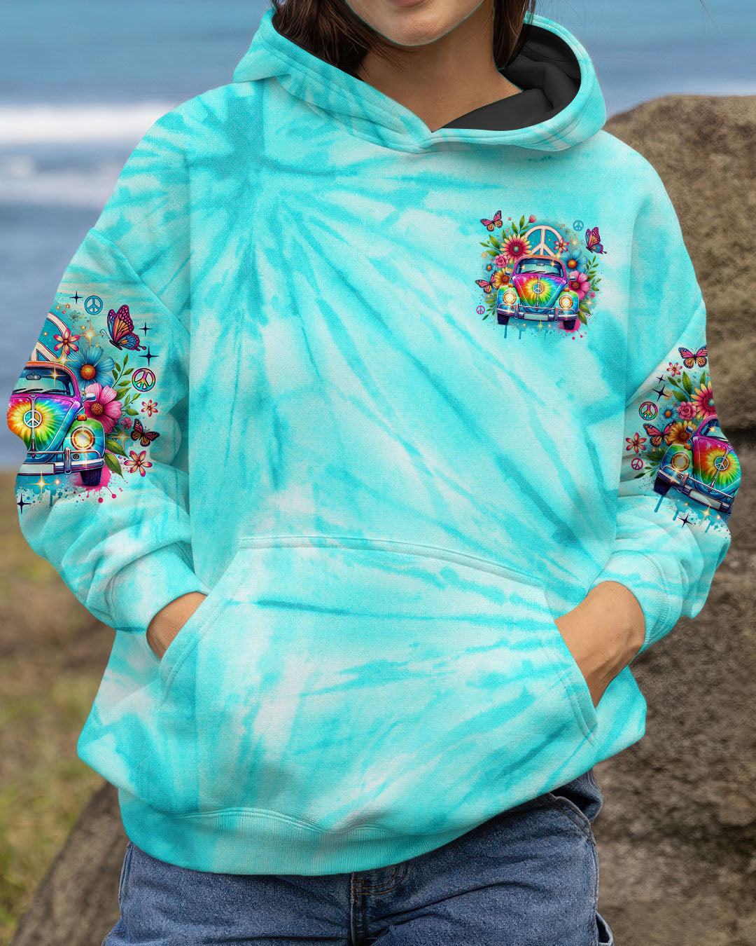 RUNNING AGAINST THE WIND CAR TIE DYE  ALL OVER PRINT - TLNO2203252
