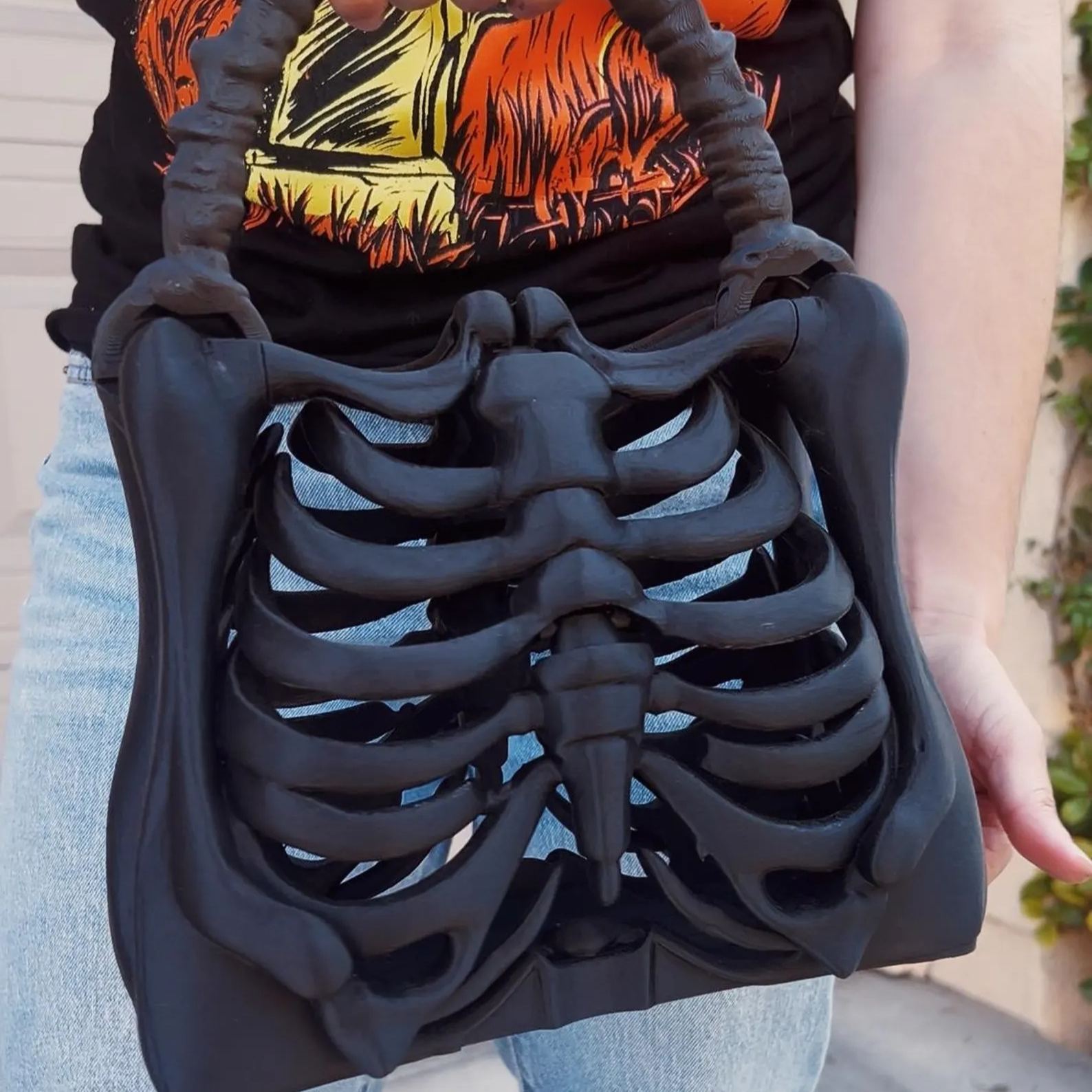 2025 Halloween Skeleton Rib Cage Handbag