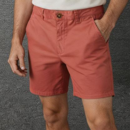 Men's 5" Classic Chino Shorts - Slim Fit Cotton Casual Summer Trousers for Men
