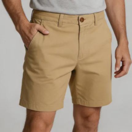 Men's 5" Classic Chino Shorts - Slim Fit Cotton Casual Summer Trousers for Men