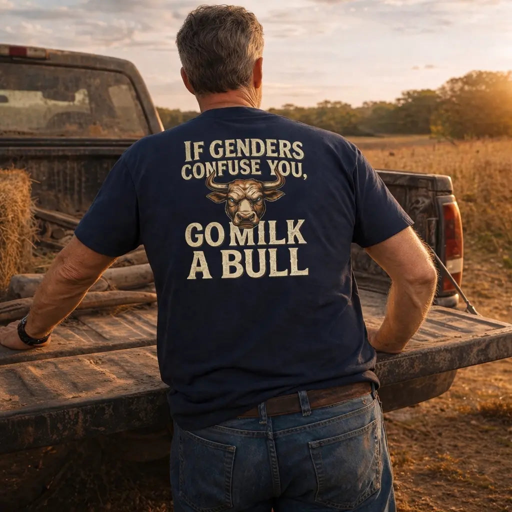 “If Genders Confuse You, Go Milk a Bull” — T-Shirt