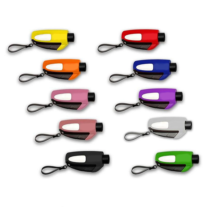 2-in-1 emergency window breaker and seatbelt cutter