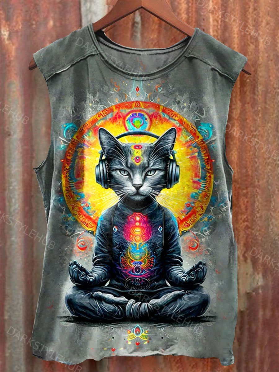 Cat Fancy Art Print Casaul Short Sleeve T-shirt