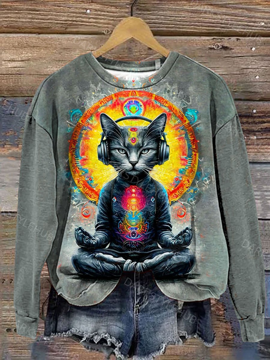 Cat Fancy Art Print Casaul Short Sleeve T-shirt