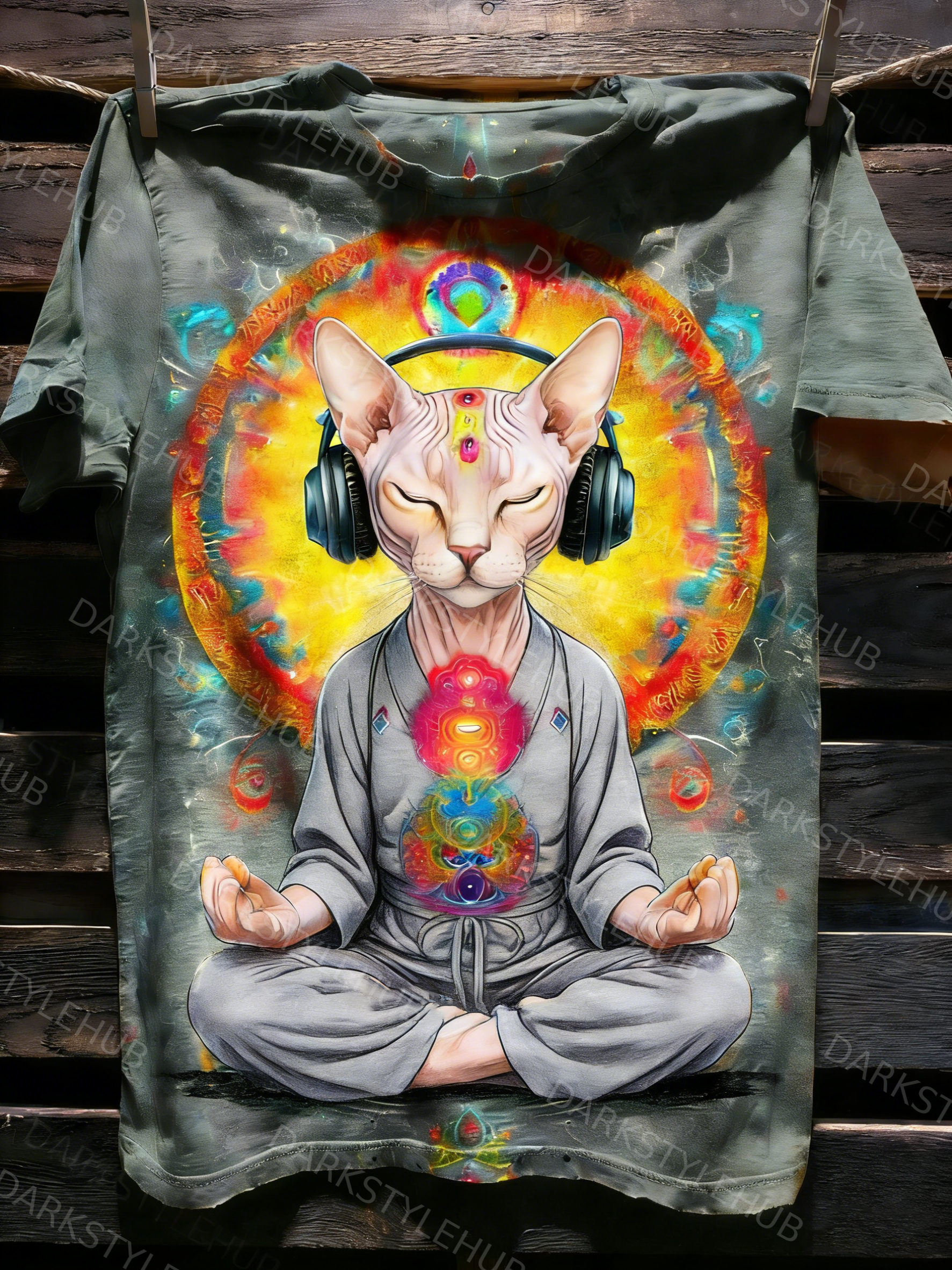 Cat Fancy Art Print Casaul Short Sleeve T-shirt