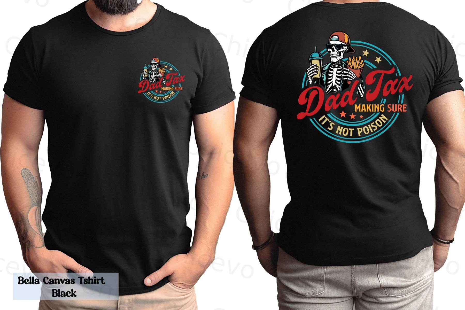 Dad Tax Washed And Distressed Pattern Crew Neck T-Shirt