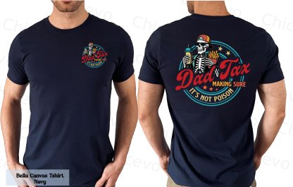 Dad Tax Washed And Distressed Pattern Crew Neck T-Shirt