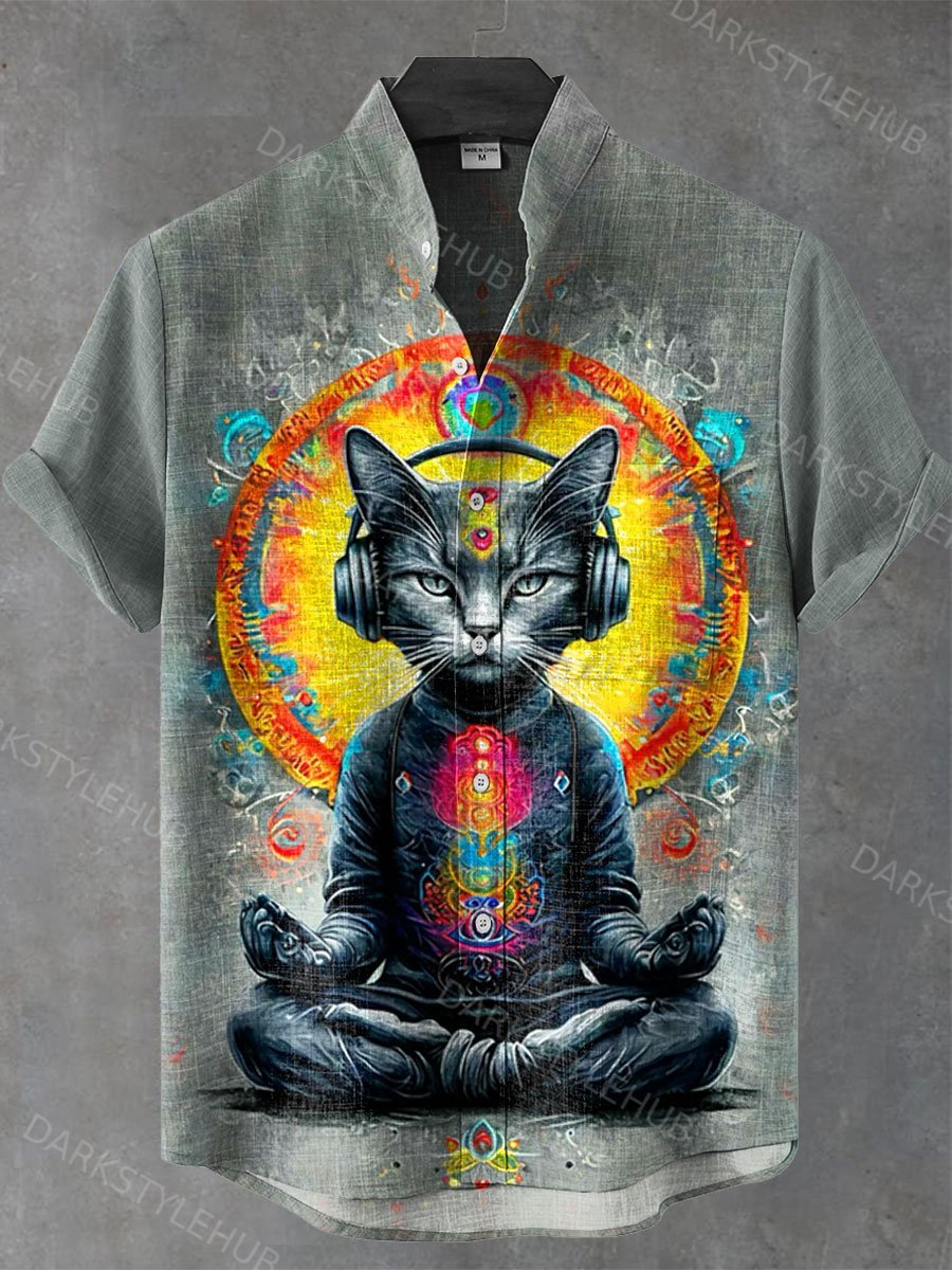 Cat Fancy Art Print Casaul Short Sleeve T-shirt