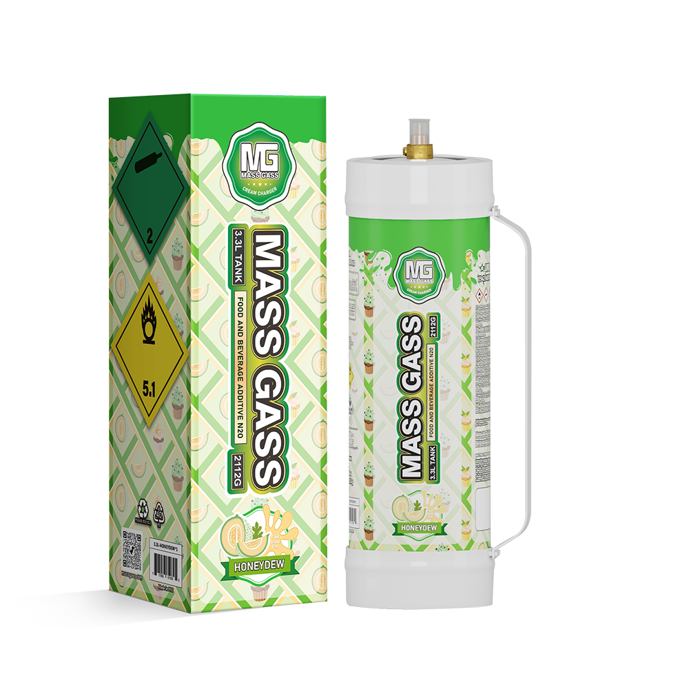 [Copy]MassGass 3.3L/2112g -Honeydew Flavor Whipped Nitrous Oxide Cream Charger Tanks
