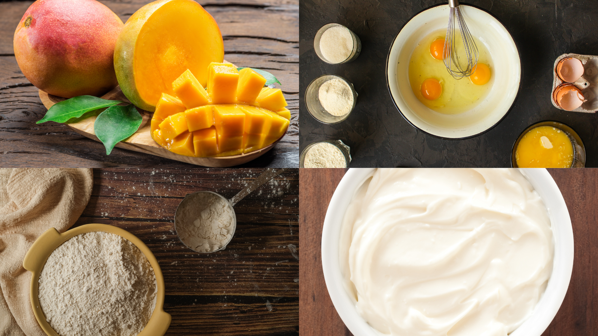 ingredients for Fluffy Mango Pancakes