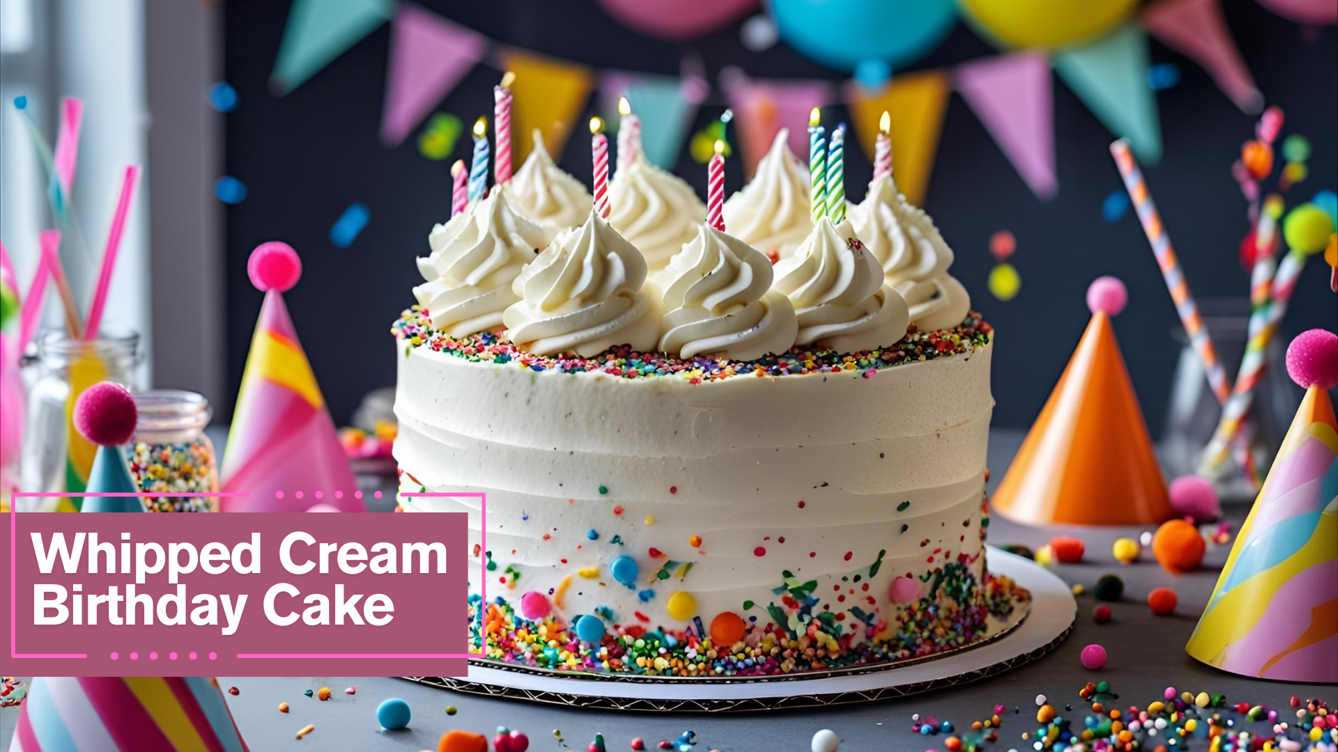 Whipped Cream Birthday Cake