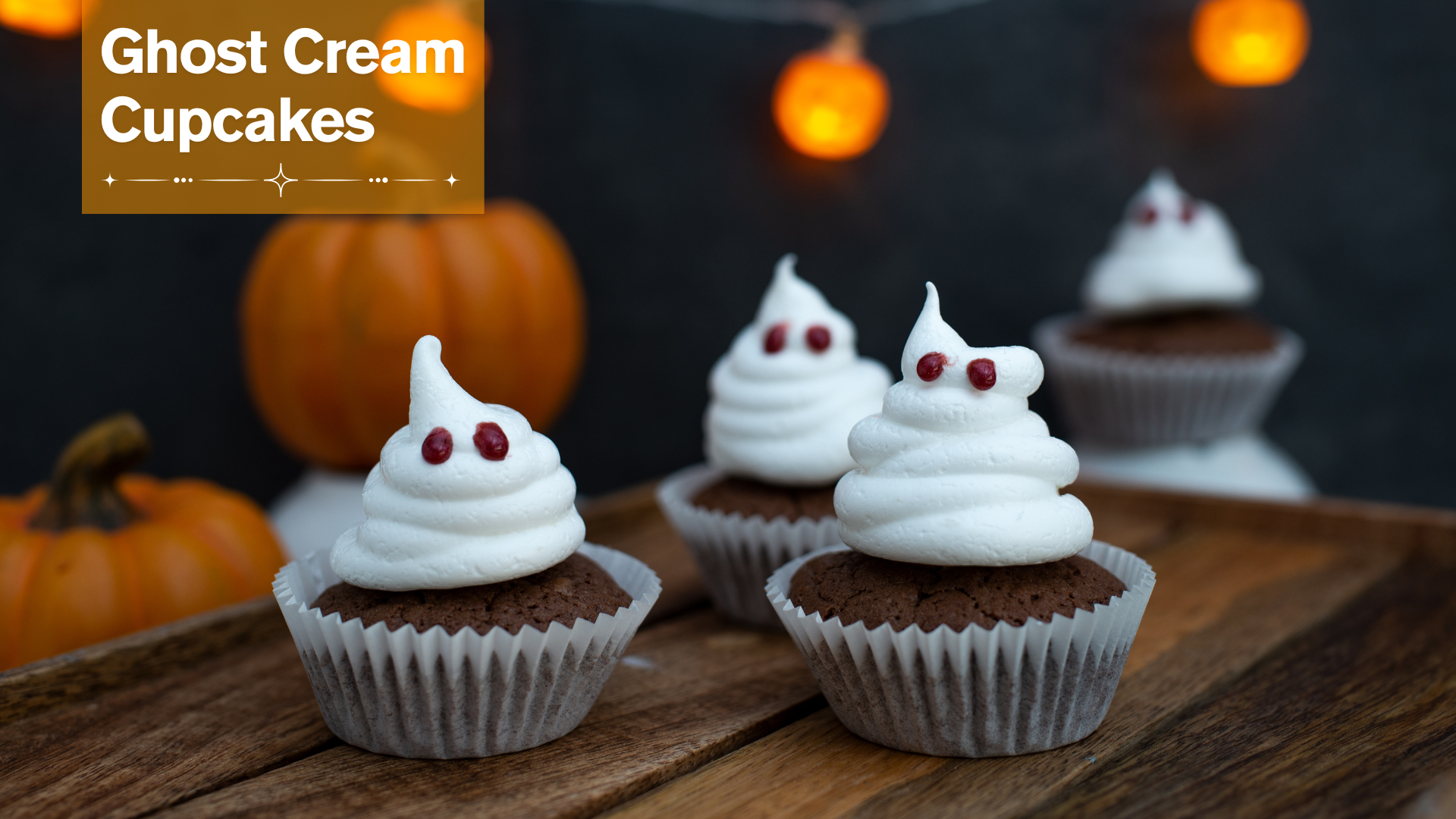 Ghost Cream Cupcakes recipe
