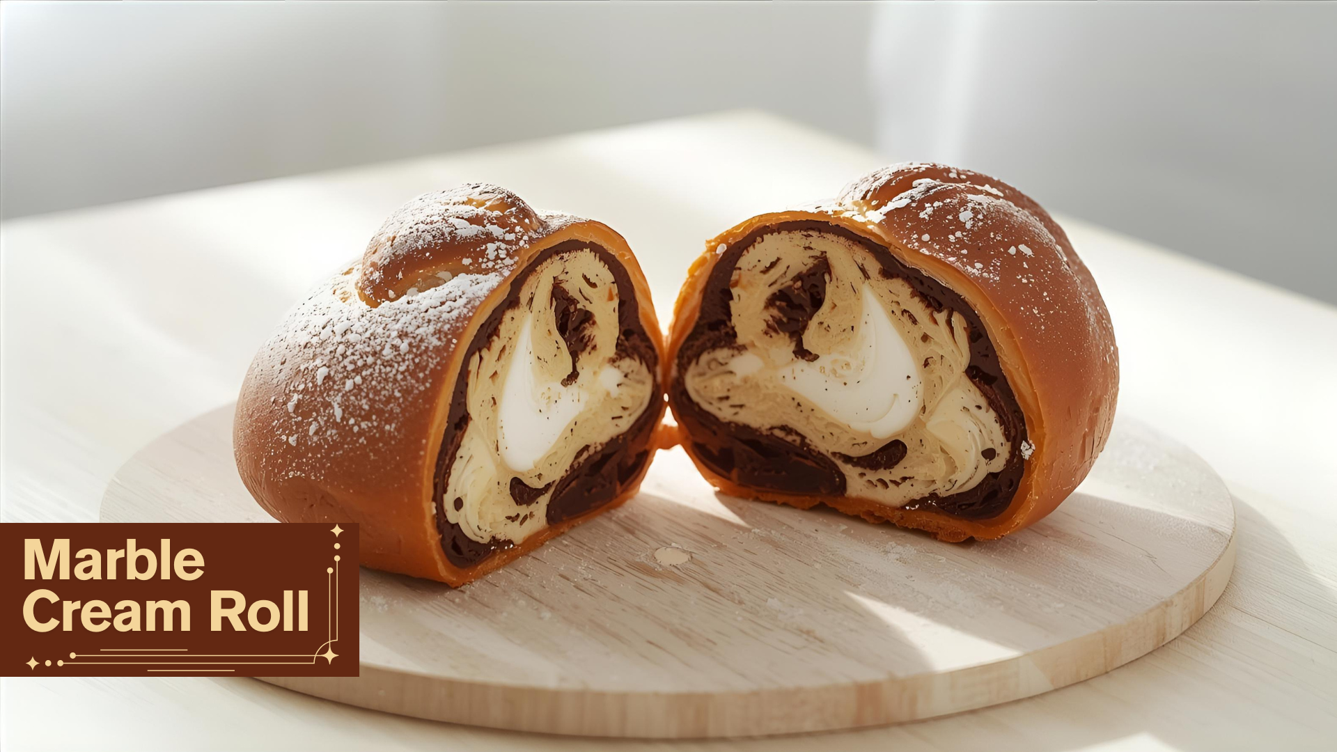 Marble Cream Roll recipe
